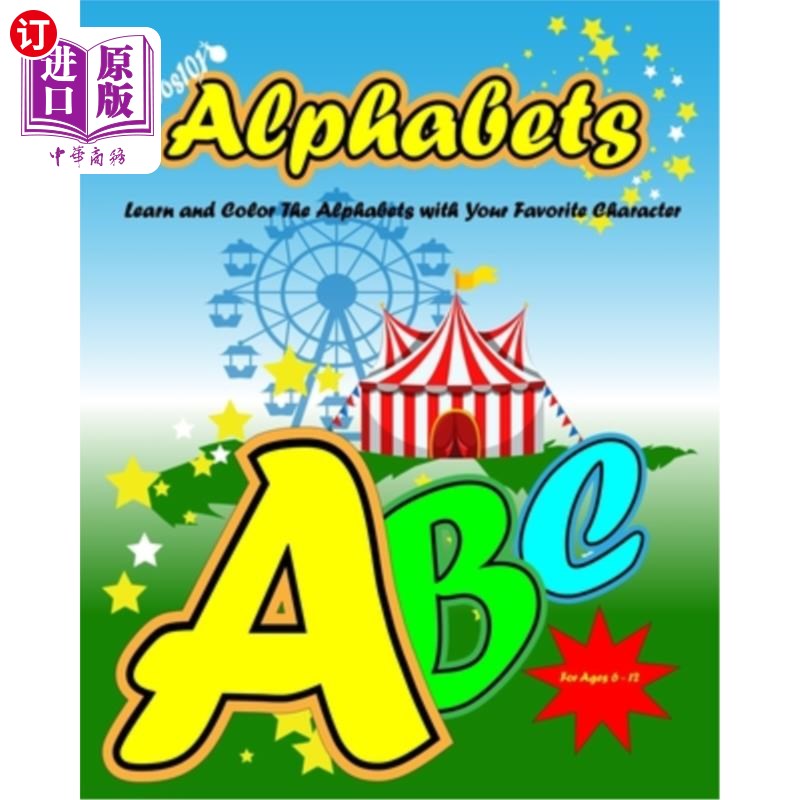 海外直订Jobos101 Alphabets: Learn and Color the Alphabets with your favorite character Jobos101字母表: