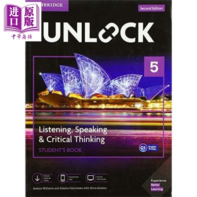 Unlock Cambridge 剑桥英语教材 英文原版 新版5级 听说 C1 listening speaking 听力口语英语【中商原版】