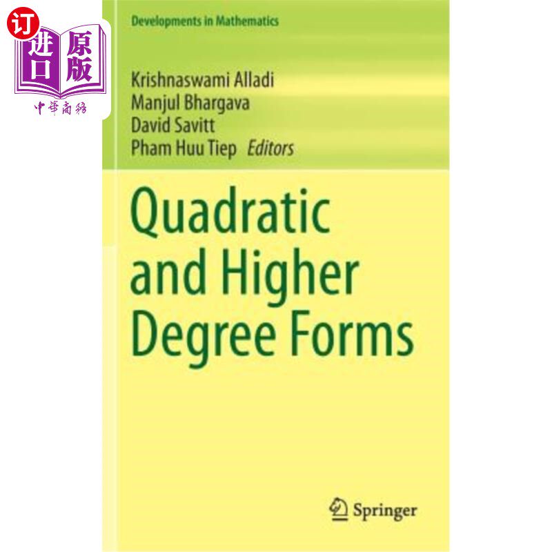 海外直订Quadratic and Higher Degree Forms 二次及更高阶形式