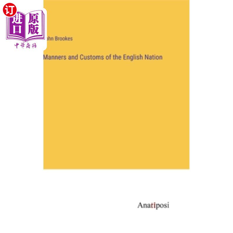 海外直订Manners and Customs of the English Nation 英国民族的风俗习惯