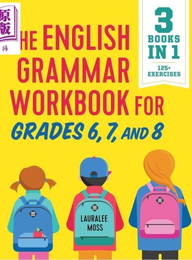 预售 六、七、八年级英语语法练习册 125+道语法标点词汇运用练习题 The English Grammar Workbook for Grades 6 7 8【中商原版】