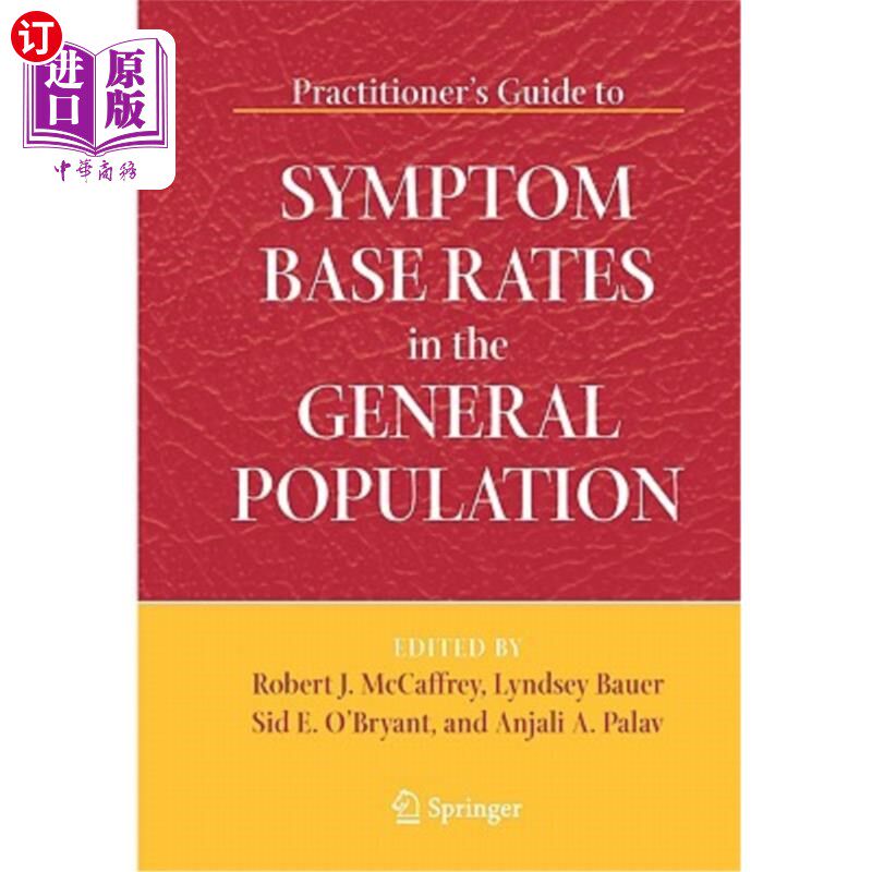 海外直订医药图书Practitioner's Guide to Symptom Base Rates in the General Population 一般人群症状基础率从业者指南