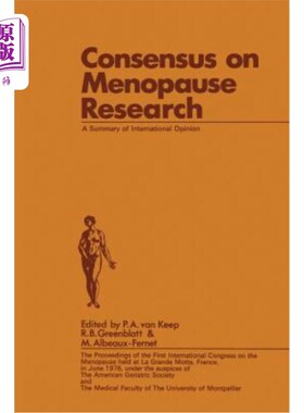 海外直订医药图书Consensus on Menopause Research: A Summary of International Opinion 更年期研究共识：国际舆论综述