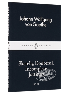 现货 LBS 36 Sketchy Doubtful Incomplete Jottings 英文原版 小黑书: 36  歌德 未完成的笔记【中商原版】