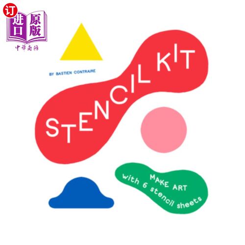 海外直订Stencil Kit: Blue Smile, Red Apple, Yellow Snake... 模具套件：蓝色微笑，红色苹果，黄色蛇。。。