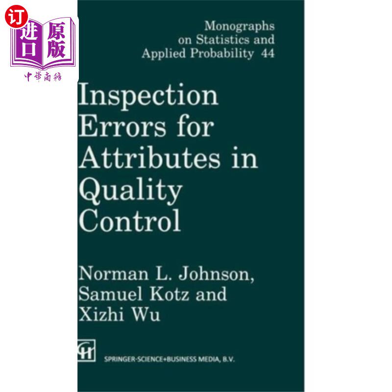 海外直订Inspection Errors for Attributes in Quality Cont... 质量控制中属性检查错误