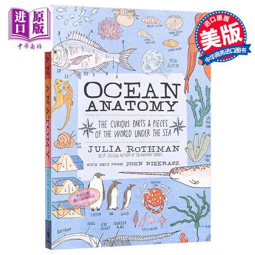 茱莉亚罗斯曼解剖学系列 海洋解剖学 英文原版 Ocean Anatomy Julia Rothman 手绘大自然系列全彩插图科学科普
