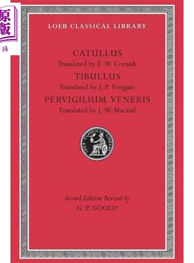 预售 卡图卢斯 Catullus Tibullus Pervigilium Veneris 英文原版 Catullus 拉丁文学 诗歌【中商原版】