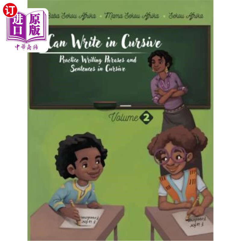 海外直订I Can Write in Cursive: Volume 2: Practice Writing Phrases and Sentences in Curs 我会写草书：第二卷：练习用