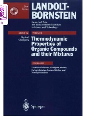 海外直订Densities of Phenols, Aldehydes, Ketones, Carboxylic Acids, Amines, Nitriles, an 酚、醛、酮、羧酸、胺、腈和