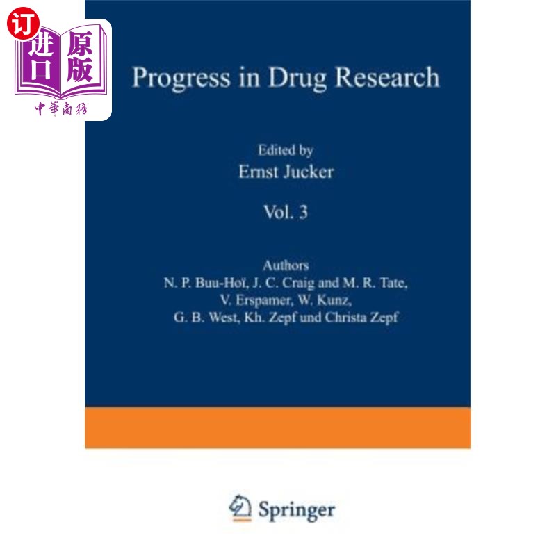 海外直订Fortschritte Der Arzneimittelforschung / Progress in Drug Research / Progrès Des Arzneimitelfors