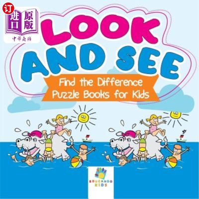 海外直订Look and See Find the Difference Puzzle Books for Kids 看看吧，为孩子们找到不同的益智书