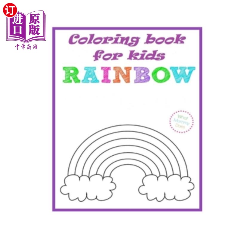 海外直订Rainbow Coloring Book for kids: simple and easy Rainbow coloring book for kids,  彩虹着色书的孩子：简单和容图片