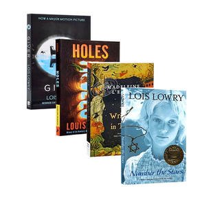 纽伯瑞获奖文学4册 英文原版 Holes洞 Number the stars数星星 A Wrinkle In Time时间的皱纹 DiCamillo傻狗温迪克 初中生推?