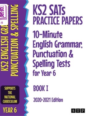 海外直订KS2 SATs Practice Papers 10-Minute English Grammar, Punctuation and Spelling Tes KS2 SATs练习