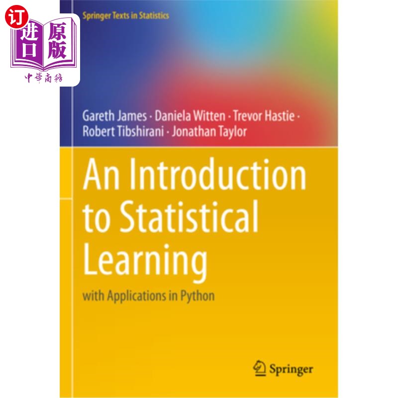 海外直订An Introduction to Statistical Learning: With Applications in Python 统计学习入门：Python应用