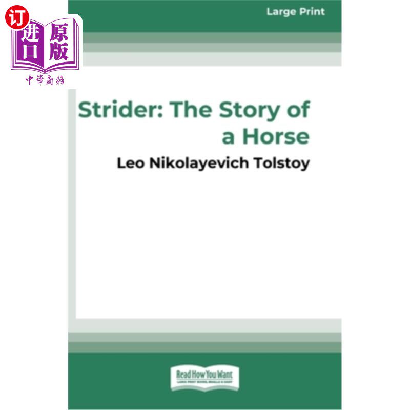 海外直订Strider: The Story of a Horse (16pt Large Print Edition) 漫游者:一匹马的故事(16pt大印版)