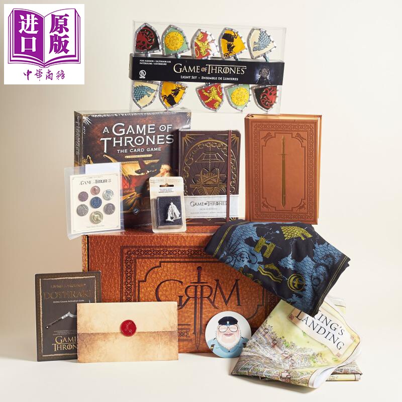 权力的游戏20周年纪念铁粉珍藏宝盒 内含TSHIRT尺码为XXL GAME OF THRONES  BOX SET 英文原版 George R R Martin【中商原版?