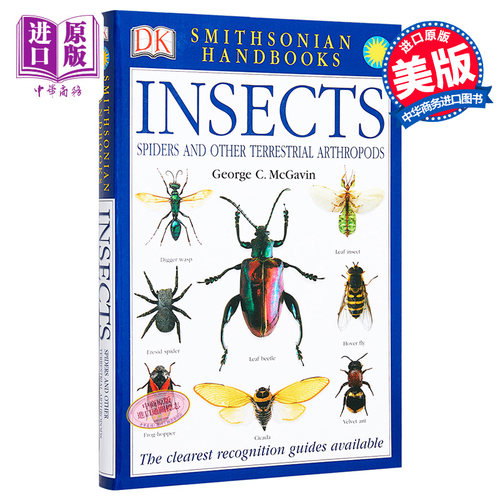 DK 昆虫 全世界550多种昆虫蜘蛛和陆生节肢动物的彩色图鉴 Smithsonian Handbook Insects 英文原版 George C McGavin【中商?