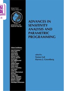 海外直订Advances in Sensitivity Analysis and Parametric Programming 灵敏度分析和参数化编程的进展