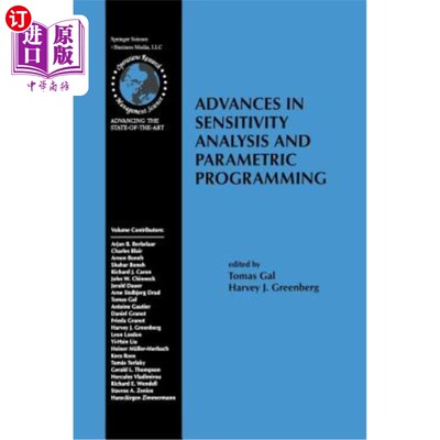 海外直订Advances in Sensitivity Analysis and Parametric Programming 灵敏度分析和参数化编程的进展