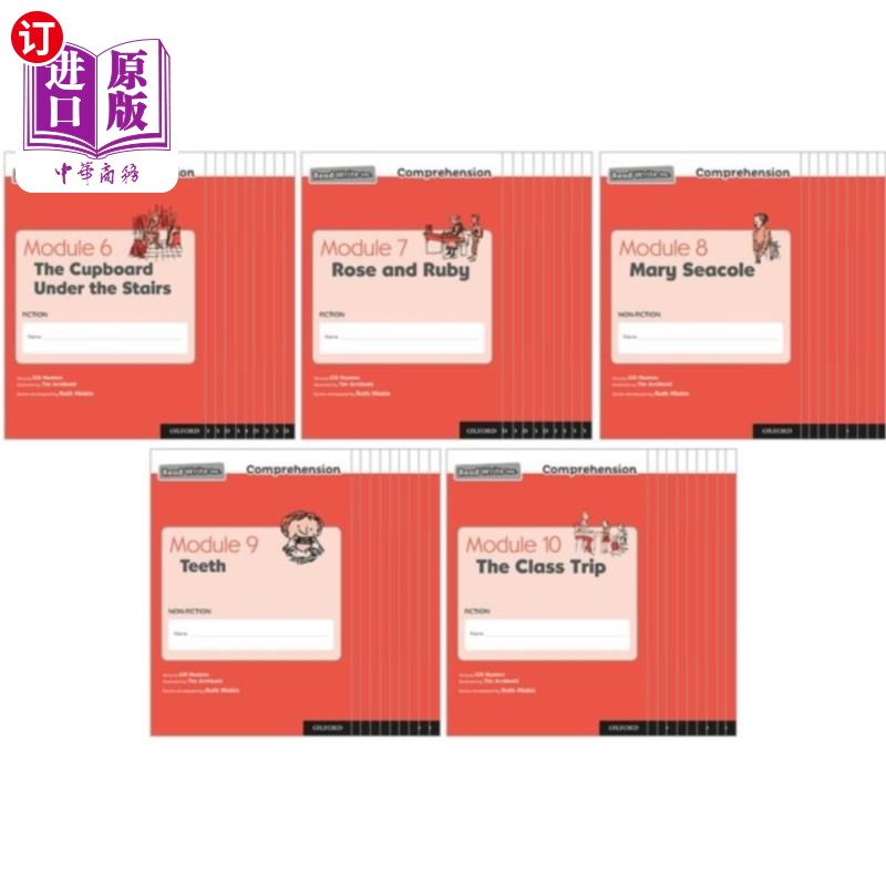 海外直订Read Write Inc. Comprehension: Modules 6-10 Clas... 阅读写公司。模块6-10类包50个(每个题目10个)