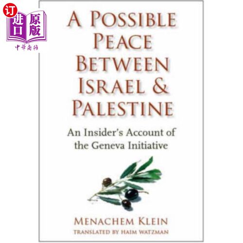 海外直订古英语 Possible Peace Between Israel and Palestine 以色列和巴勒斯坦之间可能的和平