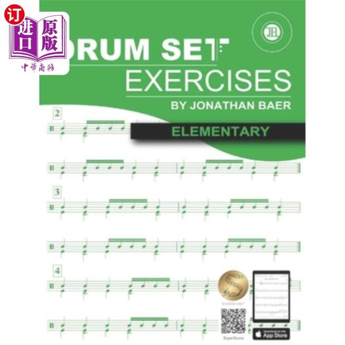 海外直订Elementary Drum Set Exercises 初级鼓组练习