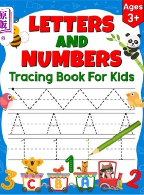 海外直订Letters and Numbers Tracing Book for Kids: Practice Alphabets, Numbers, Lines, S 字母和数字追踪书的孩子：练