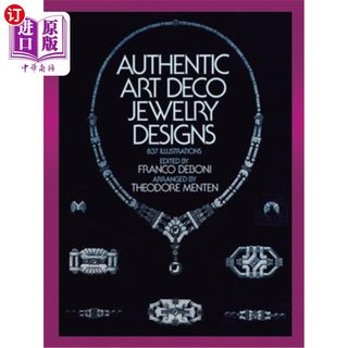 海外直订Authentic Art Deco Jewelry Designs 正宗的装饰艺术珠宝设计