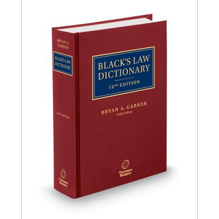 布莱克法律大词典 辞典 标准版 第12版 Blacks Law Dictionary Standard 英文原版 Bryan A Garner 人文社科【中商原版】