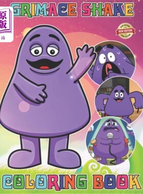 海外直订Grimace Sha-ke Coloring Book Cute Character for Fan Teen Men Women: 50+ Great Co 鬼脸沙克涂色书可爱的人物为