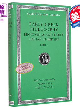 古希腊哲学 卷二 洛布古典丛书 原文希英对照版 英文原版 Early Greek Philosophy II Part 1 Loeb Andre Laks【中商原版】