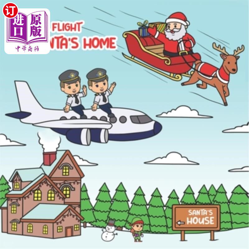 海外直订Magical Flight to Santa`s Home 魔法飞行到圣诞老人的家