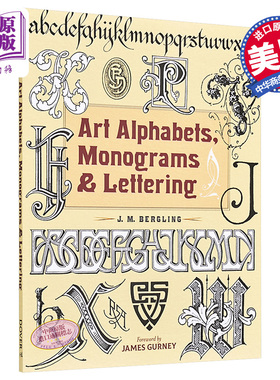 Art Alphabets Monograms&Lettering 进口艺术 艺术字母，花押字和手写体【中商原版】