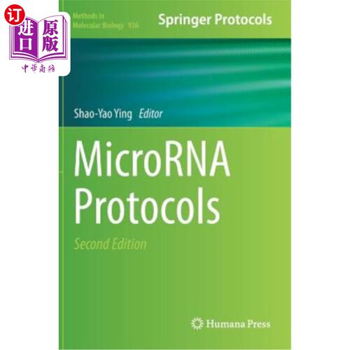 海外直订医药图书Microrna Protocols microRNA协议