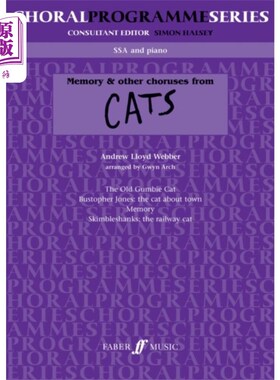 海外直订Memory & other choruses from Cats (Upper Voices) 猫的记忆及其他合唱(上声部)