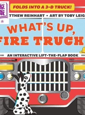 现货 What’s Up, Fire Truck 立体搭建书：消防车 低幼亲子益智游戏书绘本 纸板书 英文原版 0-3岁【中商原版】