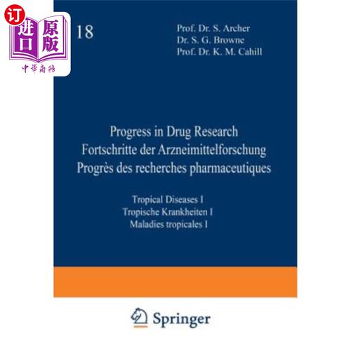 海外直订Progress in Drug Research / Fortschritte Der Arzneimittelforschung / Progrès Des 药物研究进展/Fortschr