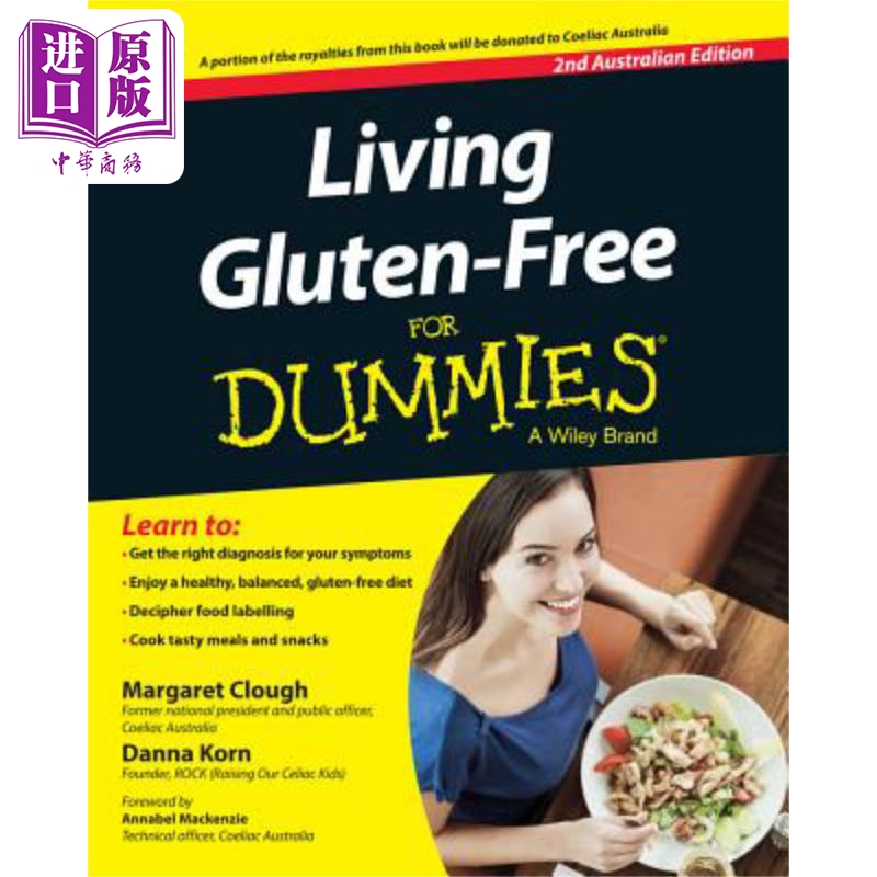 现货 无麸质生活指南 第2版 澳大利亚版 Living Gluten-Free For Dummies, 2Nd Australian Edition MARGARET CLOUGH 英文原版