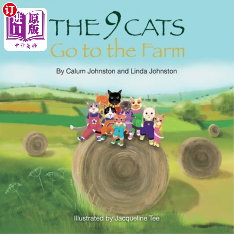 海外直订The 9 Cats Go to the Farm 九只猫去农场