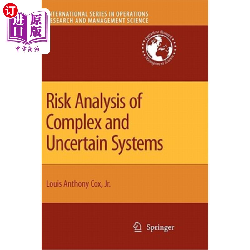 海外直订Risk Analysis of Complex and Uncertain Systems 复杂和不确定系统的风险分析
