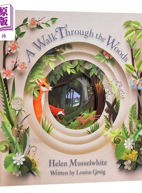 穿过丛林 精美纸雕书 英文原版绘本 A Walk Through the Woods 剪纸立体书精装Louise Greig 穿越丛林 英文进口原版 中商原版