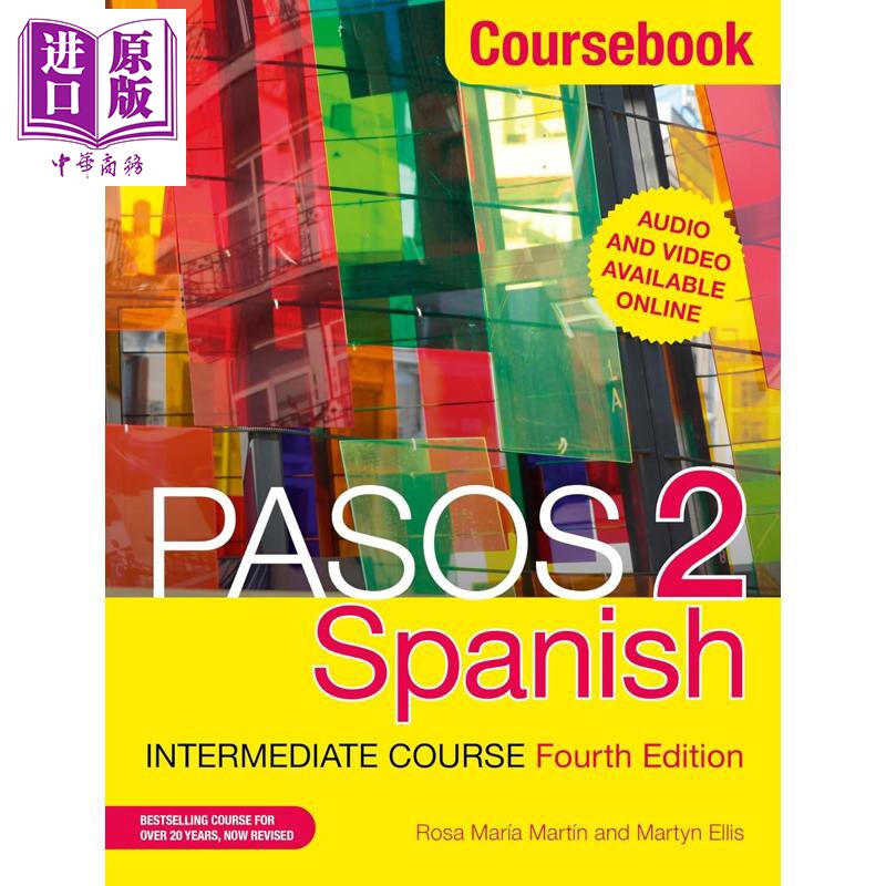 预售 Pasos 2 Fourth Edition Spanish Intermediate Course Coursebook 成人西班牙语课程 Pasos 2 第四版 教材【中商原版】