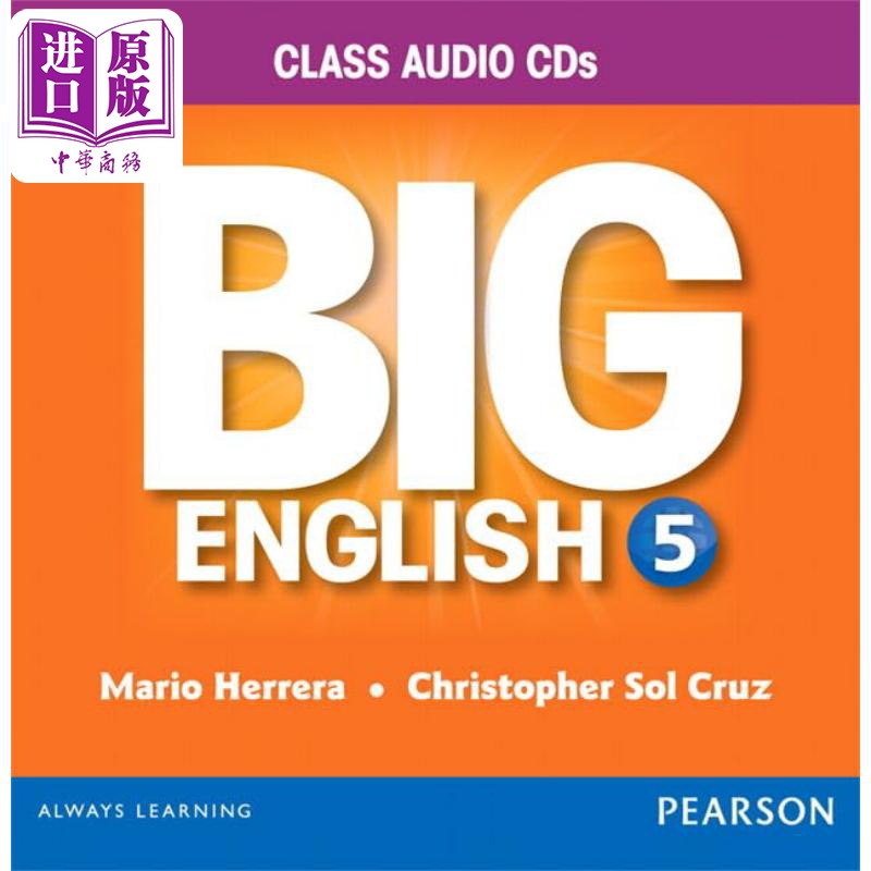 现货 朗文培生英语5级（教材光盘）Big English 5 Class Audio英文原版 儿童英语学习参考资料 进口图书 Pearson【中商原版】