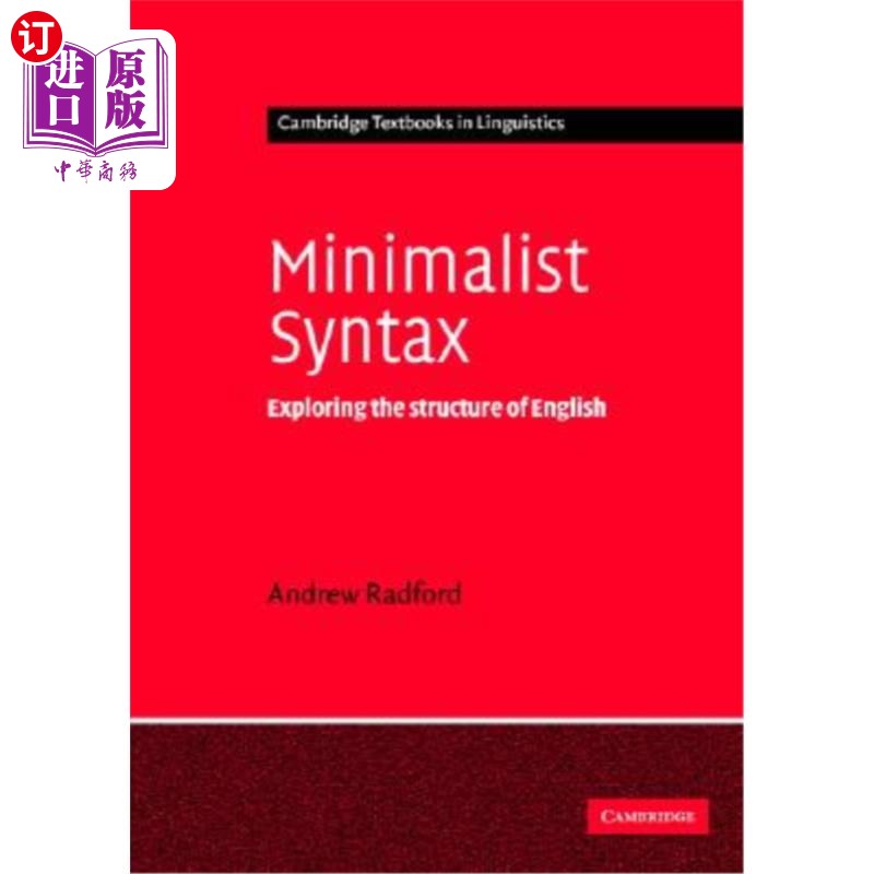 海外直订Minimalist Syntax: Exploring the Structure of English 极简语法:探索英语的结构