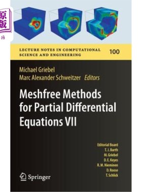 海外直订Meshfree Methods for Partial Differential Equations VII 偏微分方程的无网格方法VII