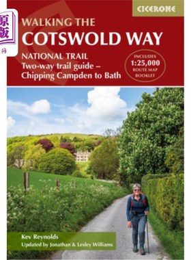 海外直订The Cotswold Way: National Trail Two-Way Trail Guide - Chipping Campden to Bath 科茨沃尔德之路：国家步道双
