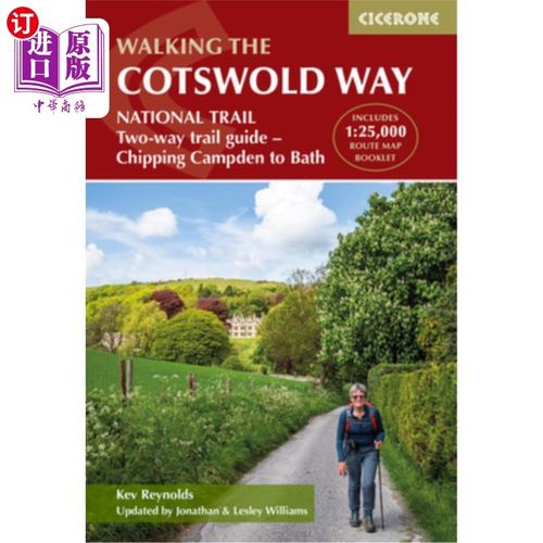 海外直订The Cotswold Way: National Trail Two-Way Trail Guide - Chipping Campden to Bath 科茨沃尔德之路：国家步道双