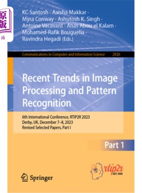 海外直订Recent Trends in Image Processing and Pattern Recognition: 6th International Con Recent Tre